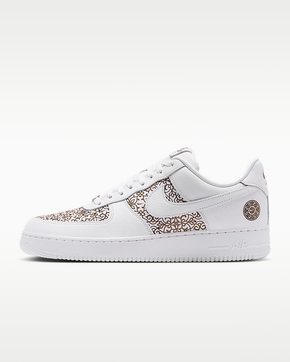 Nike Air Force 1 '07 LV8 男子空军一号运动鞋 - 白色/马拉喀什橙/热情红/浅土褐