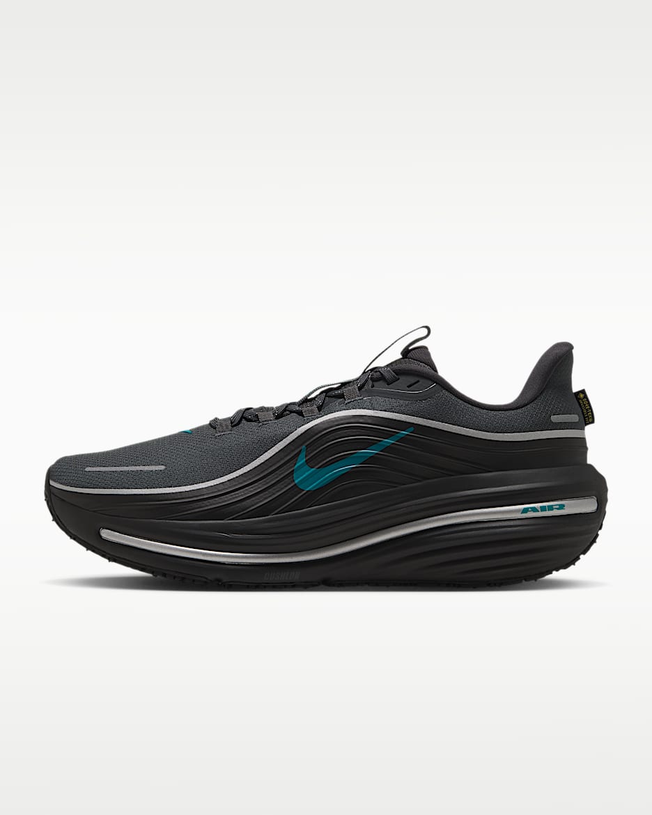 Nike Winflo 12 GORE-TEX 男子防水公路跑步鞋 - 煤黑/黑/金属银/亮杉木绿