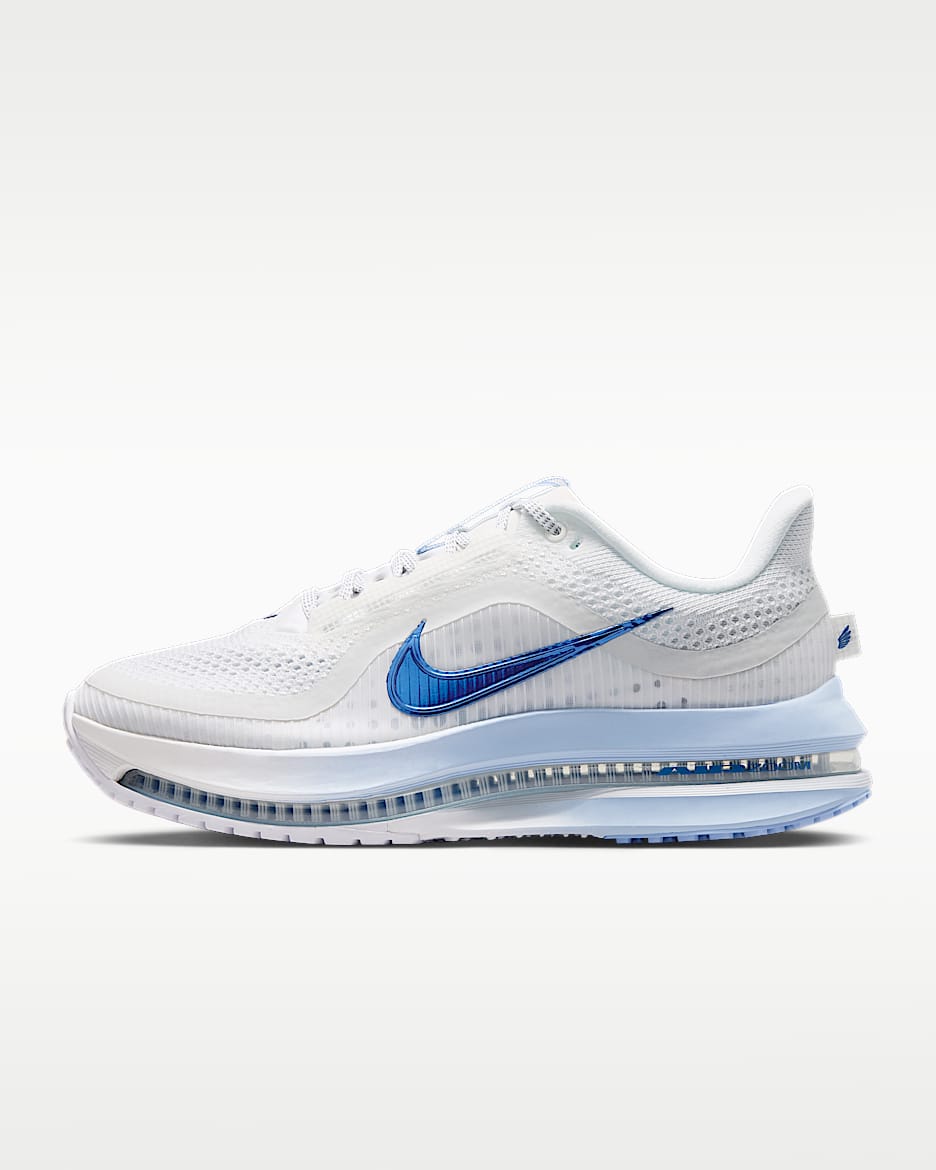 Nike Pegasus Premium 耐克顶级飞马女子公路跑步鞋 - 白色/铝蓝/日晷黄/神秘深海蓝