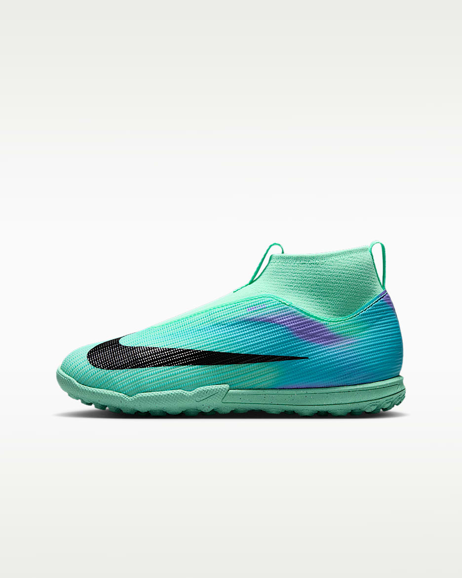 Nike Jr. Mercurial Superfly 11 Academy "Sam Kerr" 耐克刺客系列大童 TF 人造场地高帮足球鞋 - 光辉绿/梦幻紫红/脉冲湖蓝/黑