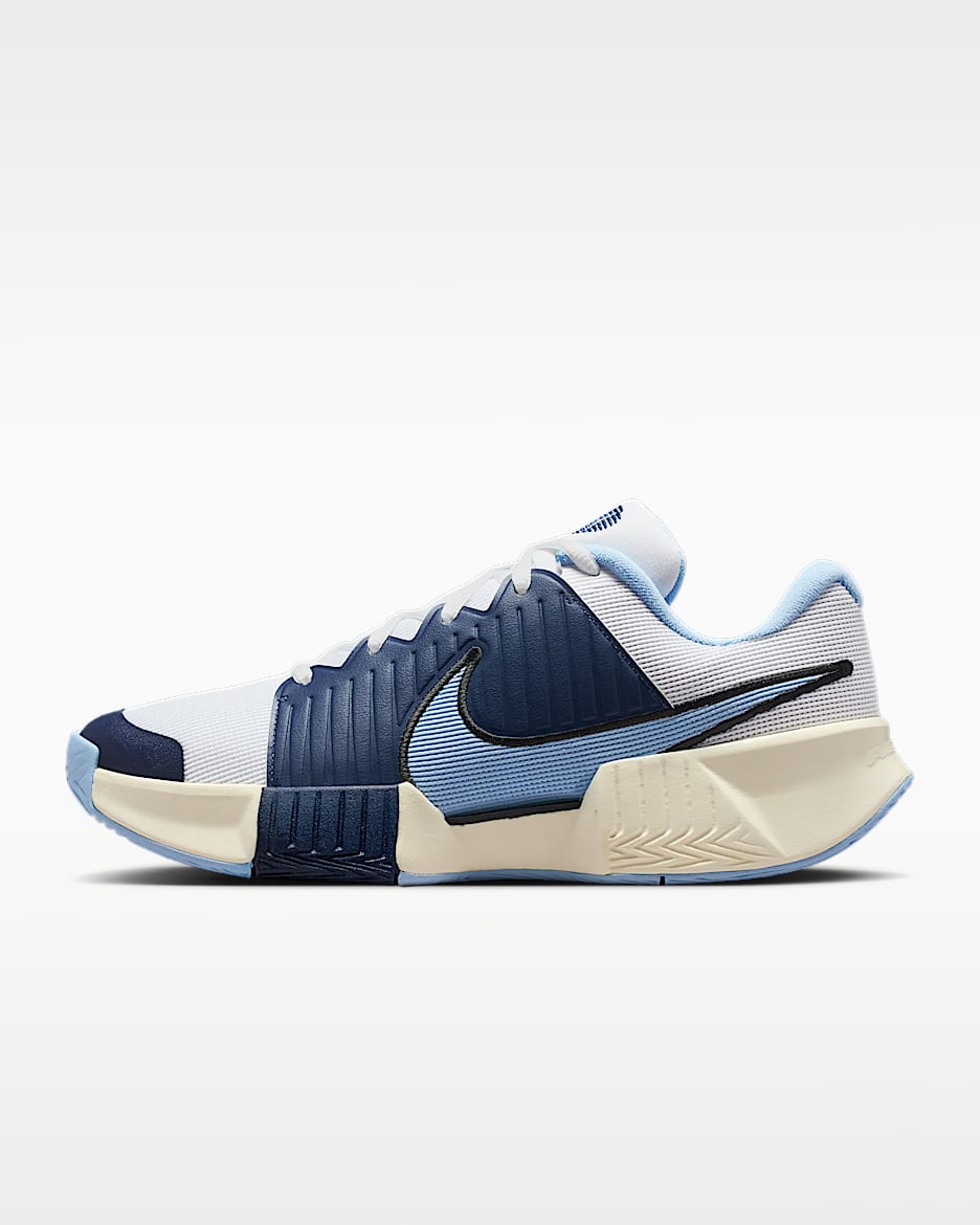 Nike GP Challenge Pro 男子硬地球场网球鞋 - 白色/深藏青/心灵蓝
