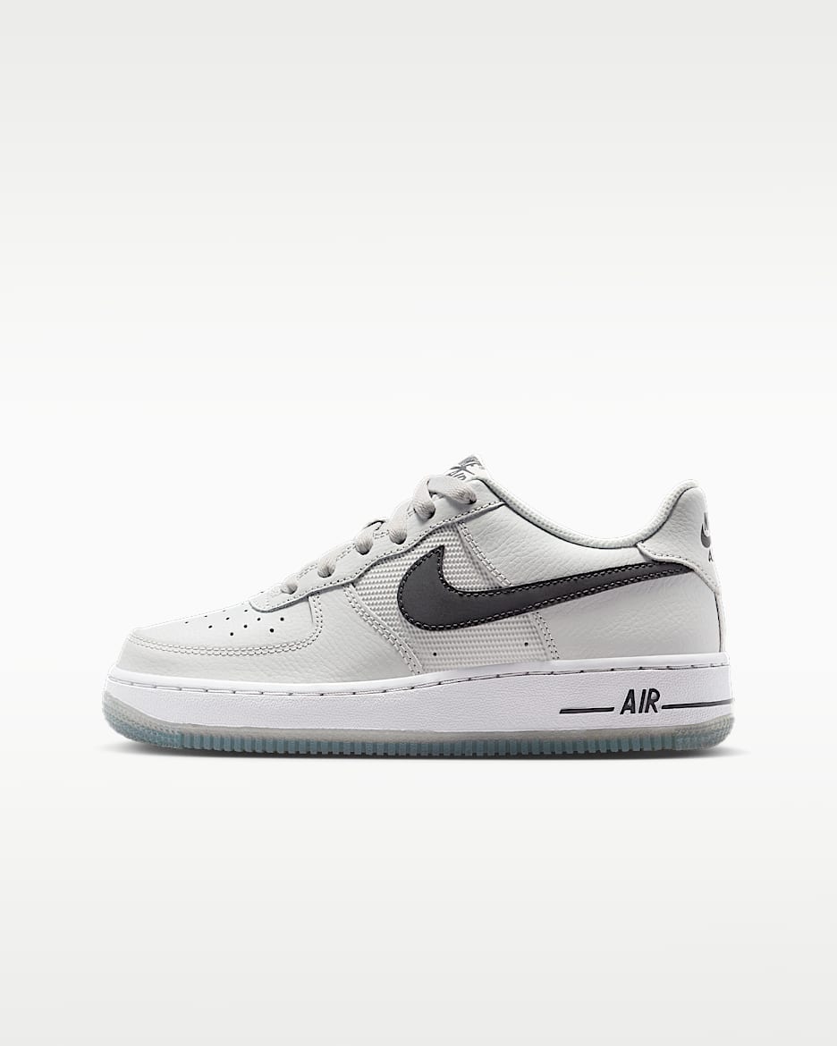 Nike Air Force 1 大童空军一号运动鞋 - 尘光子色/银/煤黑