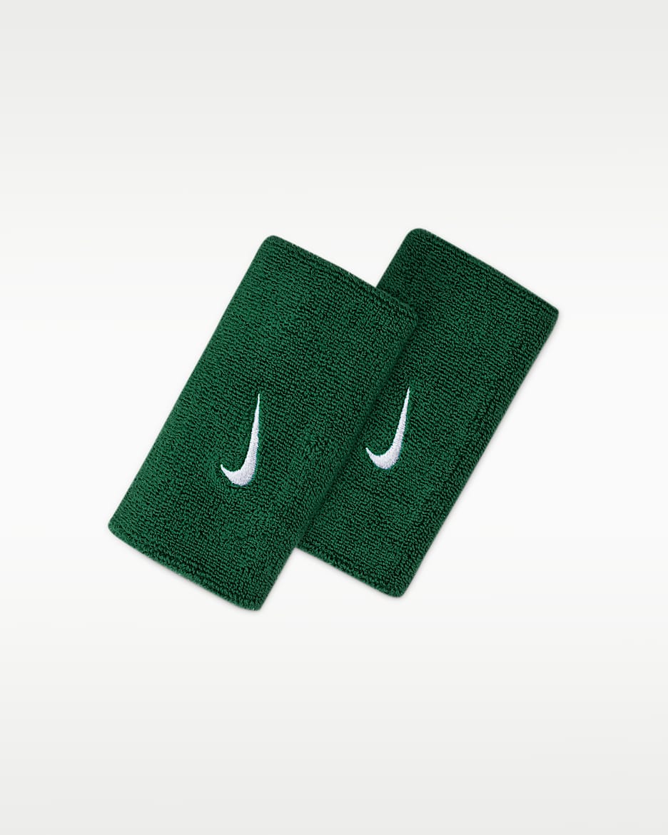Nike Swoosh Doublewide 2.0 护腕(1 对) - 峡谷绿/白色