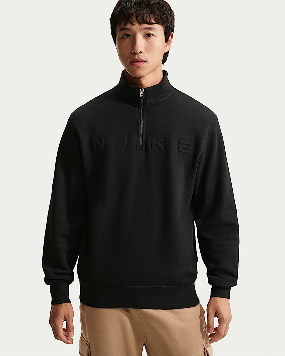 Nike Sportswear Club 陈昊森同款男子薄绒上衣 - 黑