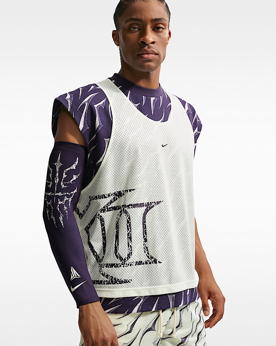 Ja Dri-FIT 莫兰特速干篮球护臂（1 只） - 王朝紫/浅荧光黄