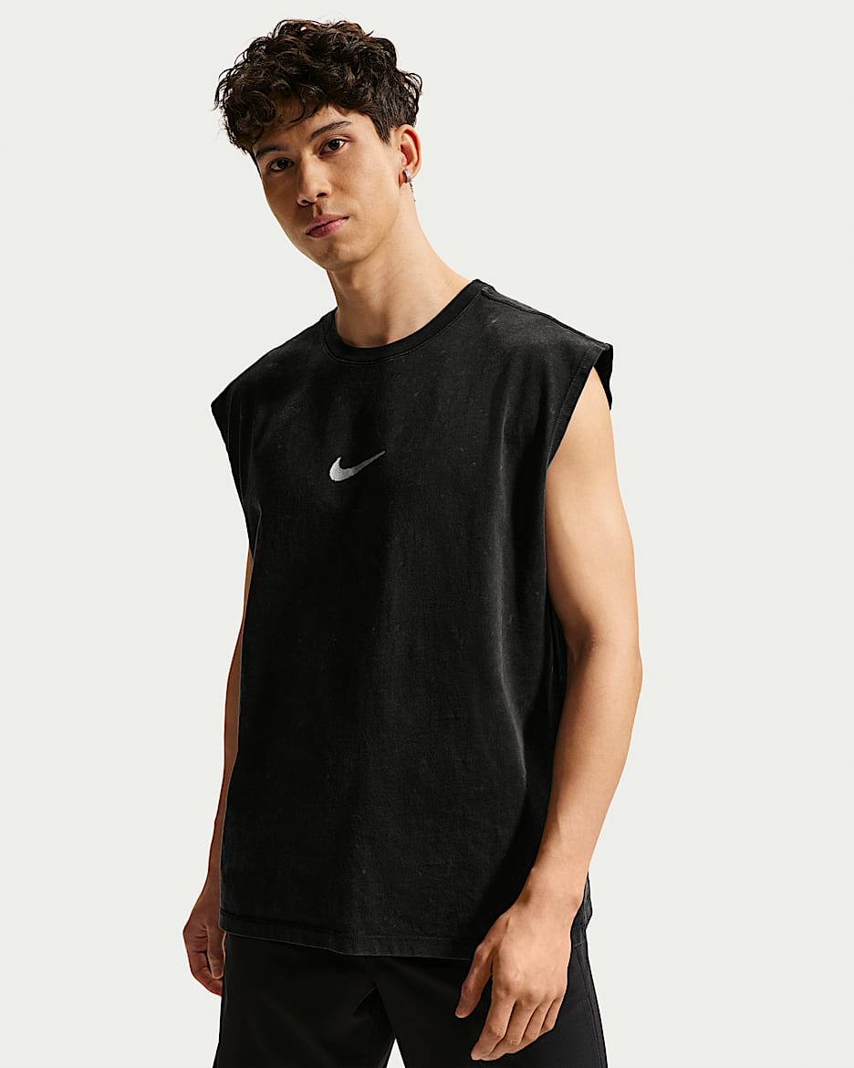 Nike 男子无袖训练T恤 - 黑