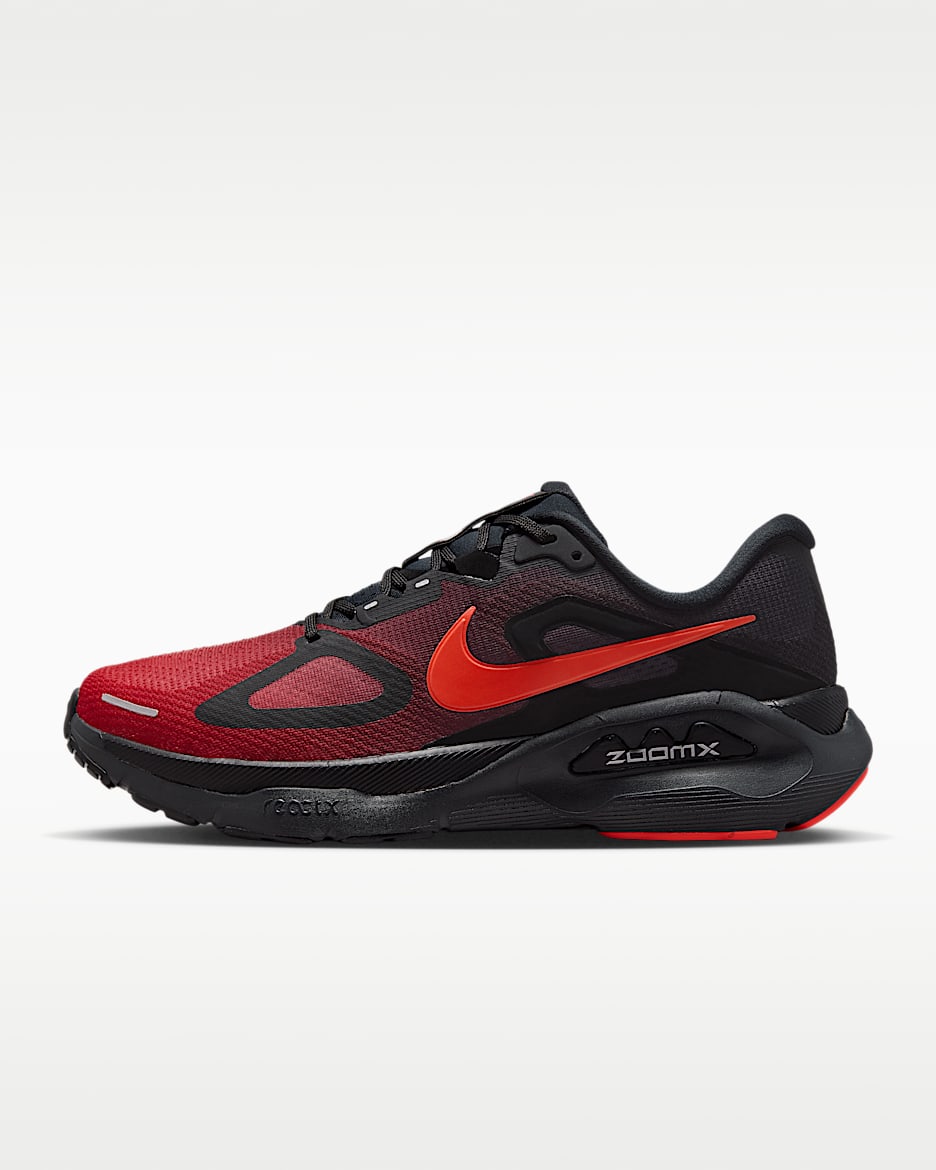 Nike Structure Plus 耐克超级稳程男子公路跑步鞋 - 黑/大学红/暗烟灰/亮深红