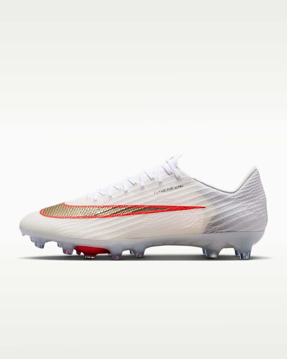 Nike Mercurial Superfly 11 Elite 耐克刺客系列男/女 AG 人造草地低帮足球鞋 - 白色/亮深红/朦胧金