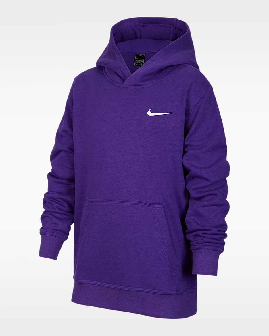 Nike Team Club 大童套头连帽衫 - 庭紫