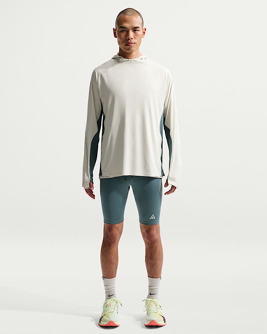 Nike ACG "Lava Loops" Dri-FIT ADV 男子速干越野跑紧身短裤 - 矿物岩板蓝/山峰白