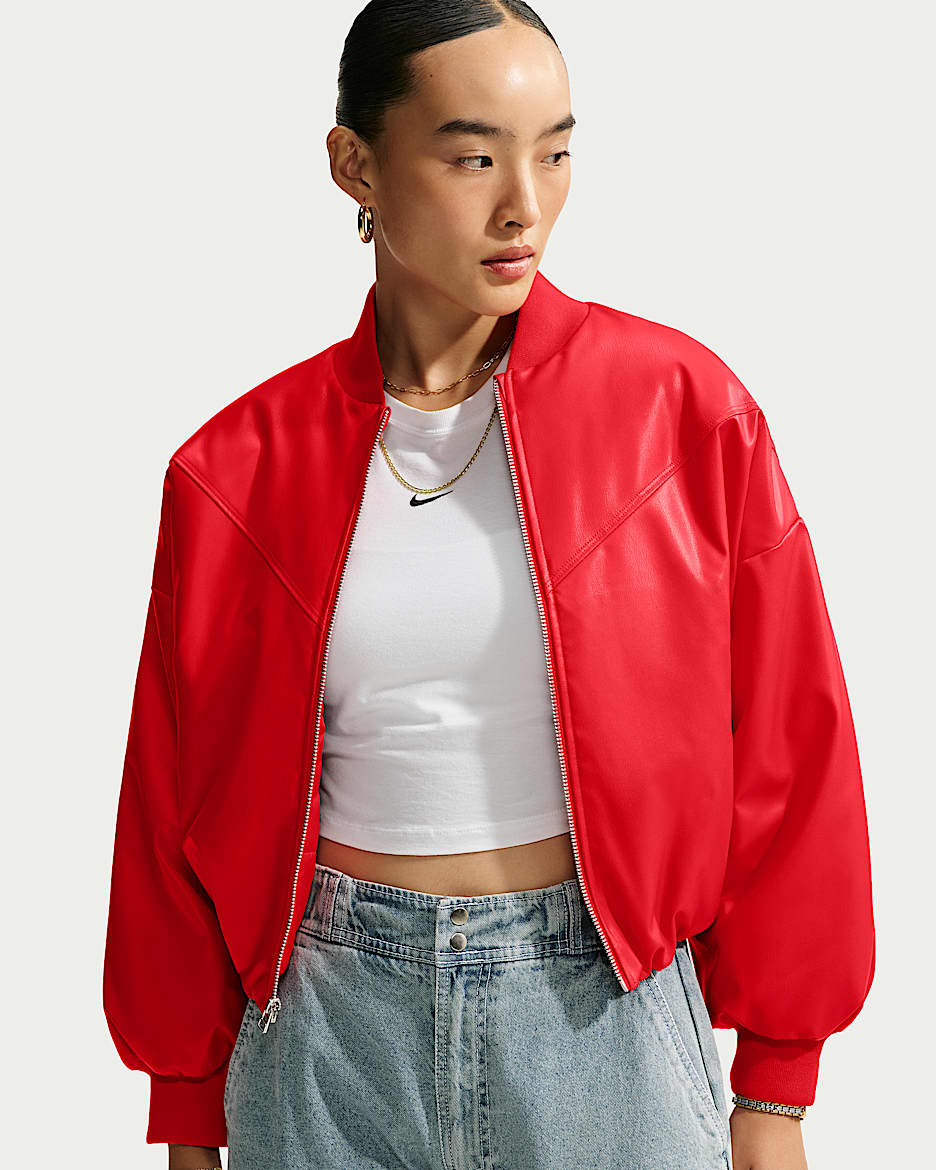 Nike Sportswear Therma-FIT 女子短夹克 - 大学红/大学红