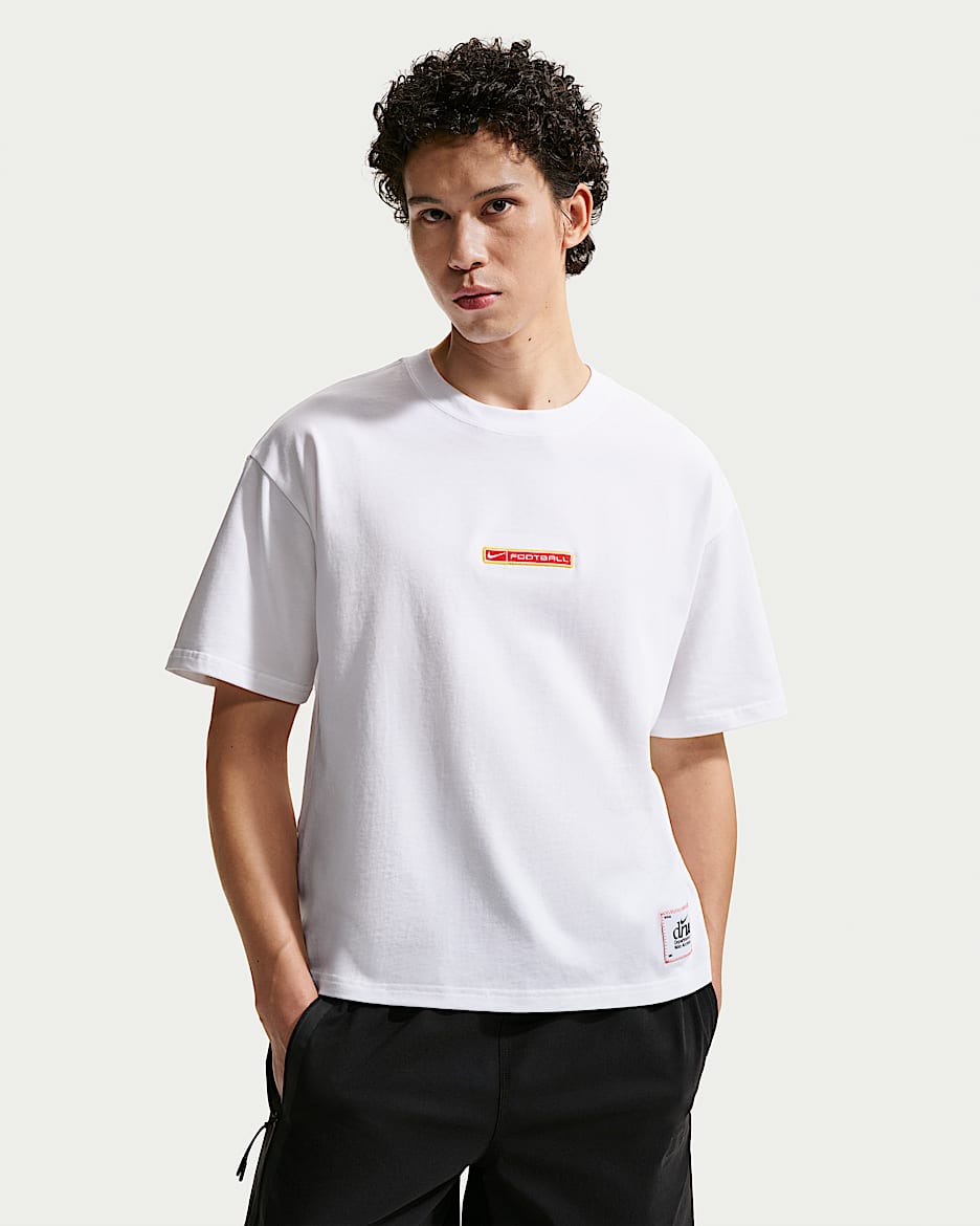 Nike Sportswear 男子T恤 - 白色/大学红/校园粟黄