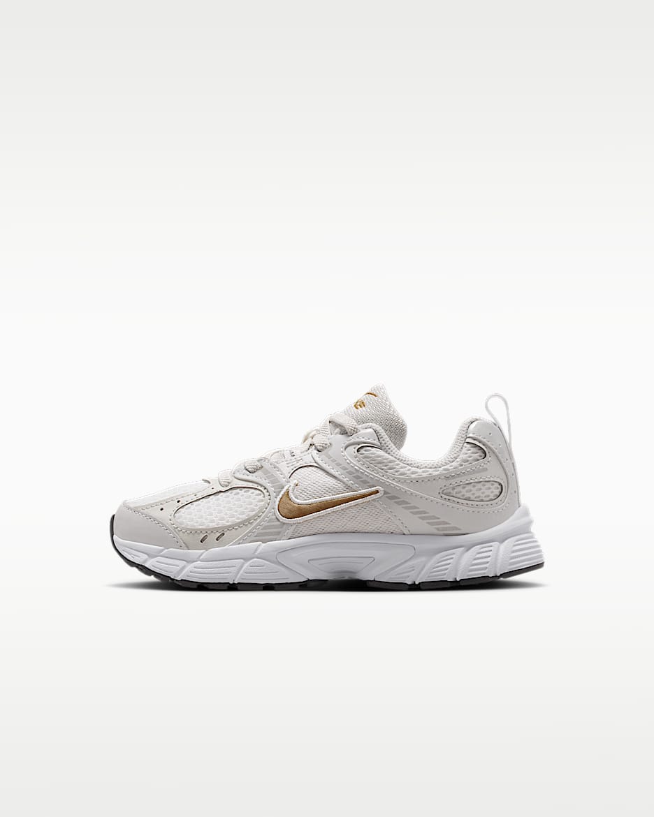 Nike V5 RNR 幼童运动鞋 - 白色/金属银/尘光子色/金属色