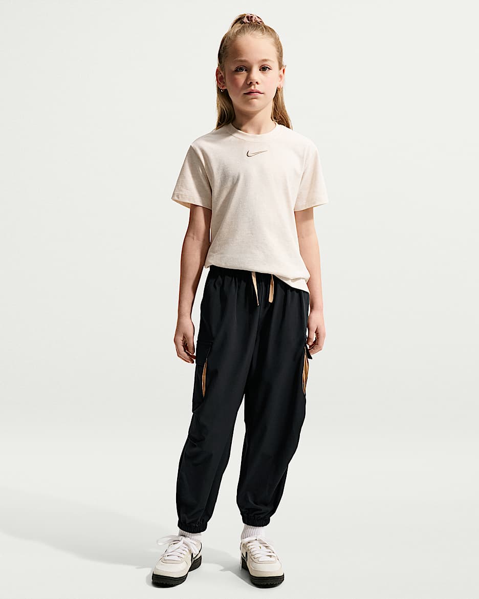 Nike Bold Play 幼童工装长裤 - 黑