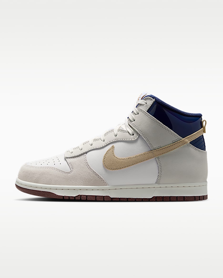Nike SB Dunk High Pro x Beyond Store 男子滑板鞋 - 白色/沙丘褐/空间蓝/象牙白