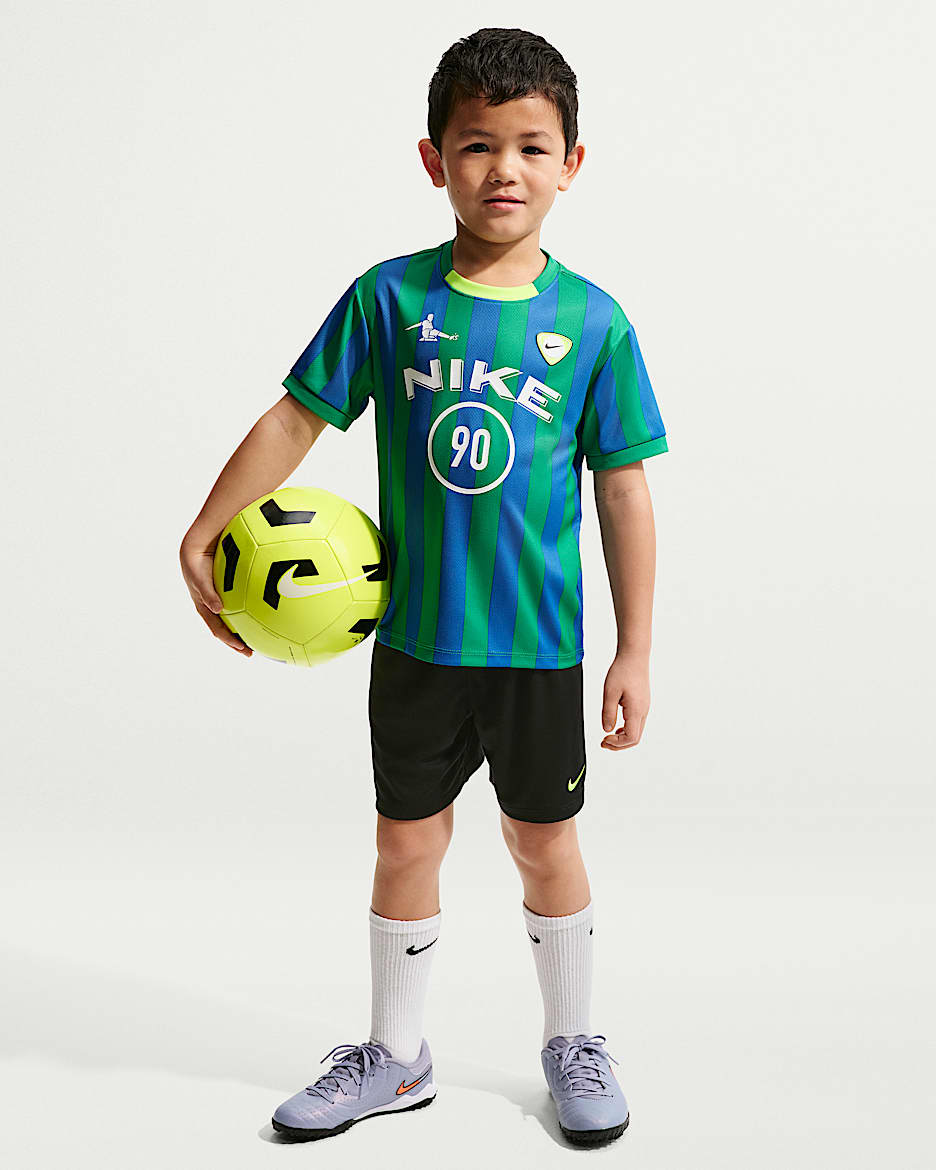 Nike Sportswear Goal Mode 幼童短袖T恤和短裤套装 - 黑