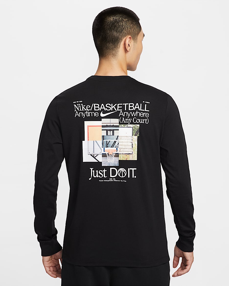 Nike 男子篮球长袖T恤 - 黑