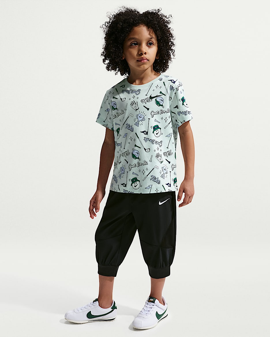 Nike 幼童梭织七分裤 - 黑