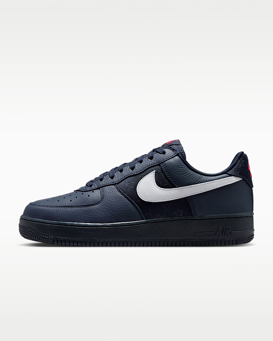 Nike Air Force 1 Low Retro 男子空军一号运动鞋 - 多色/黑曜石色/大学红/白色