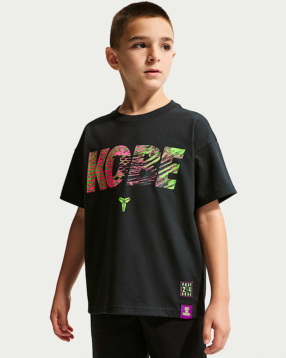 Kobe "Mambacurial" Dri-FIT 科比大童速干短袖篮球T恤 - 黑