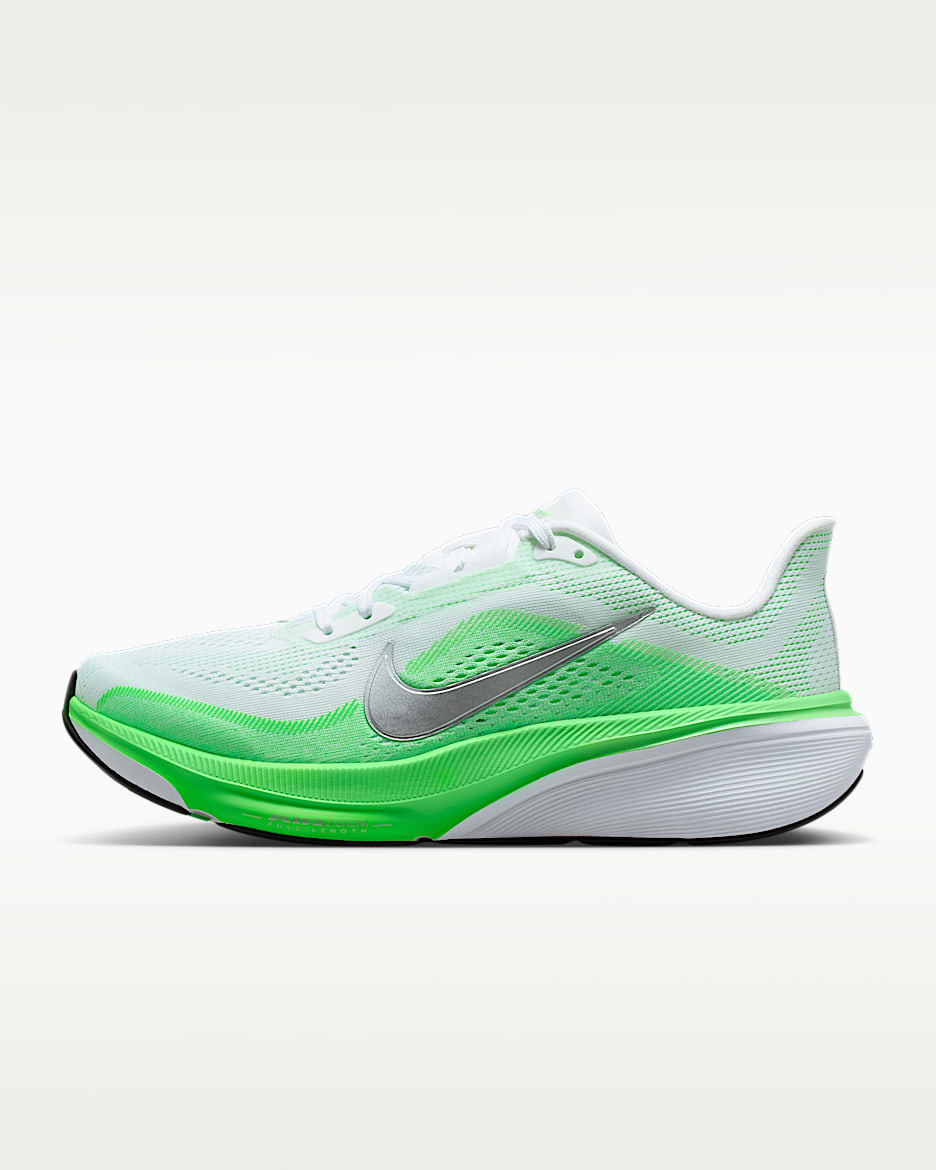 Nike Pegasus 42 耐克飞马女子公路跑步鞋 - 白色/冲击绿/梦幻绿/金属银