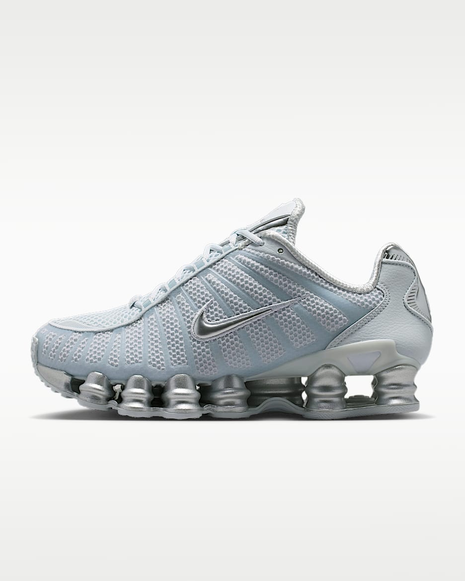 Nike Shox TL 女子气柱运动鞋 - 白金色/金属银