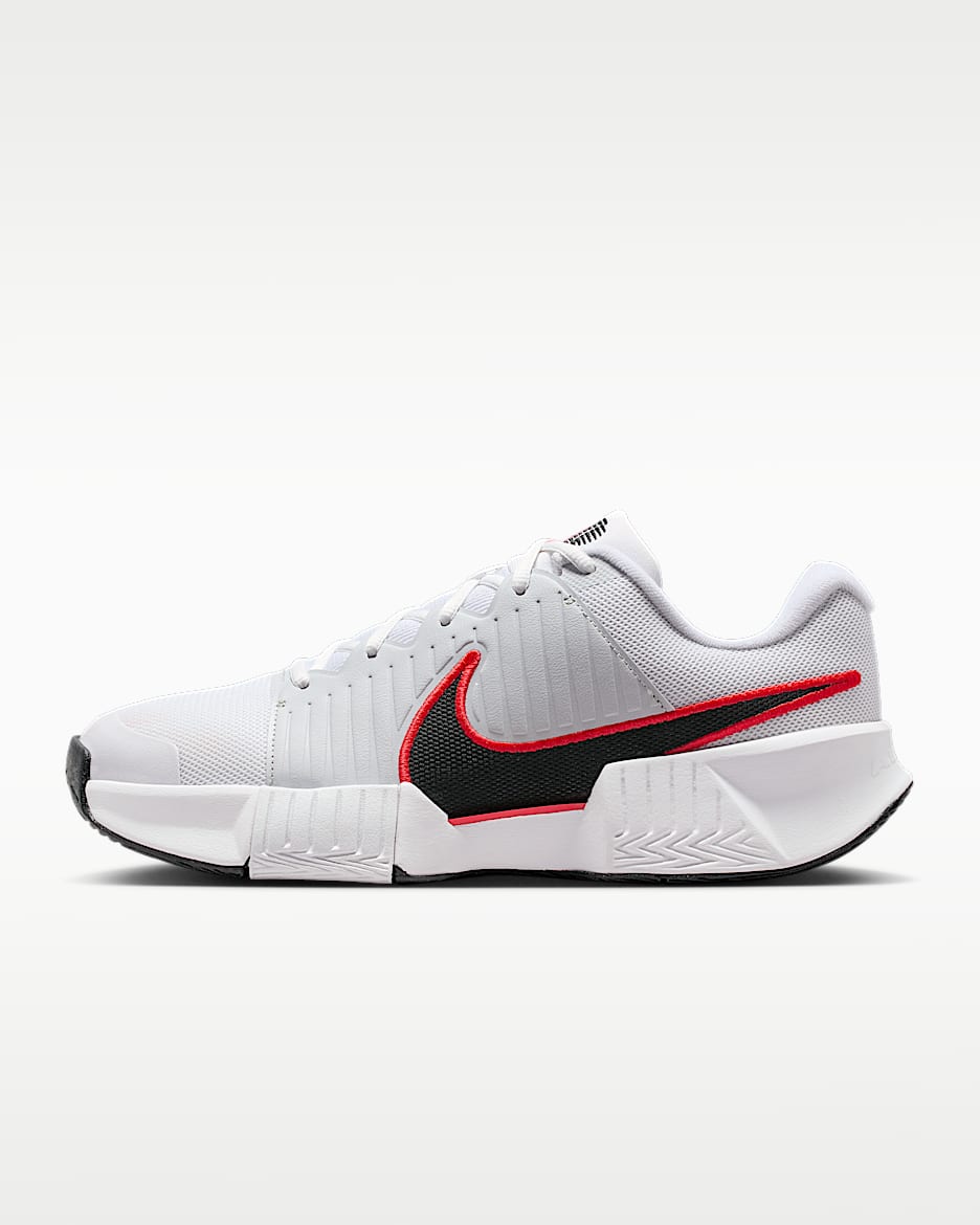 Nike GP Challenge Pro 男子硬地球场网球鞋 - 白色/浅深红/白金色/黑