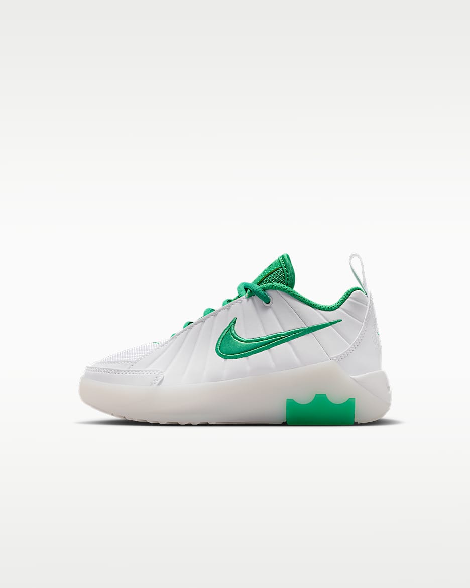 LeBron Witness 9 詹姆斯幼童运动鞋 - 白色/白色/金属色/体育场绿