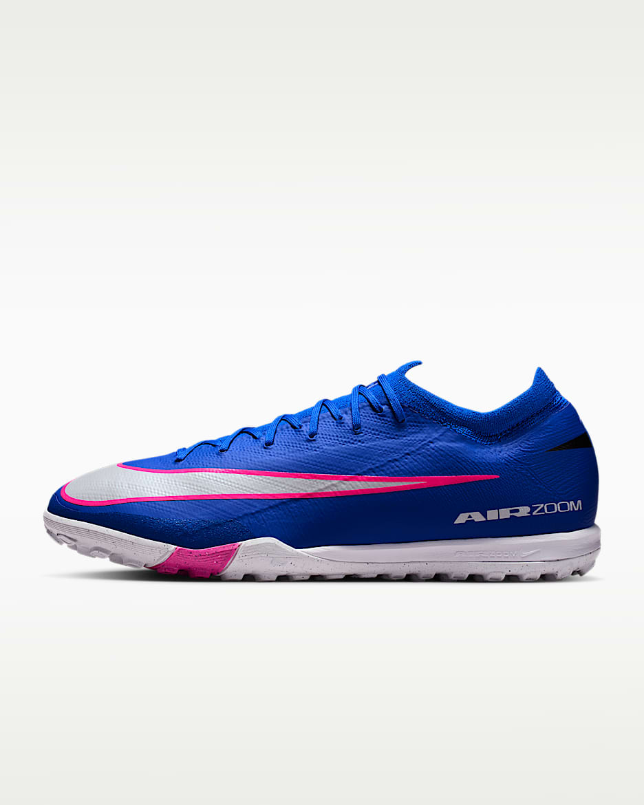 Nike Mercurial Vapor 16 Pro 耐克刺客系列男/女 TF 人造场地低帮足球鞋 - 赛车蓝/白色