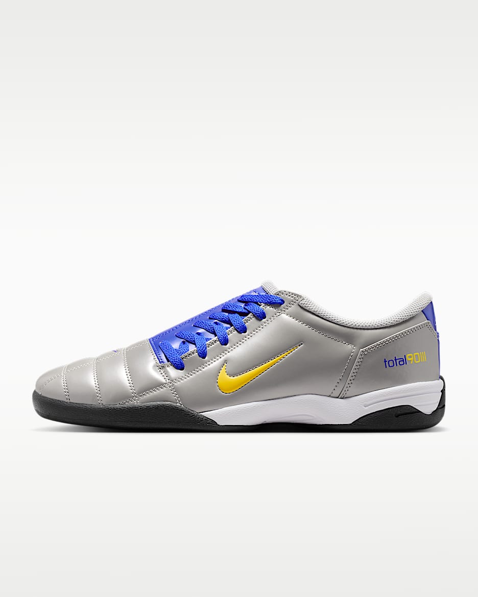 Nike Total 90 男子运动鞋 - 金属银/赛车蓝/黑/发光黄
