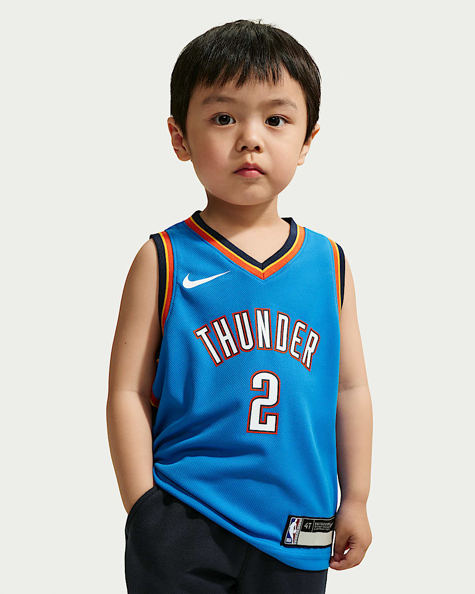 俄克拉荷马雷霆队 Icon Edition Nike NBA Jersey 婴童球衣 - 信号蓝
