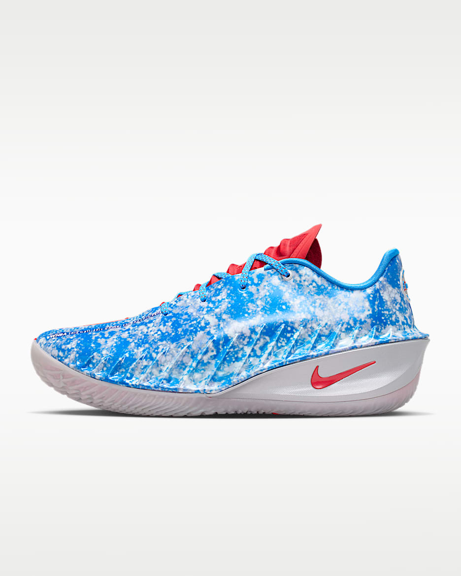 Nike G.T. Cut 4 "WNBA 30th" 男/女篮球鞋 - 浅清透蓝/金属银/白色/行动红