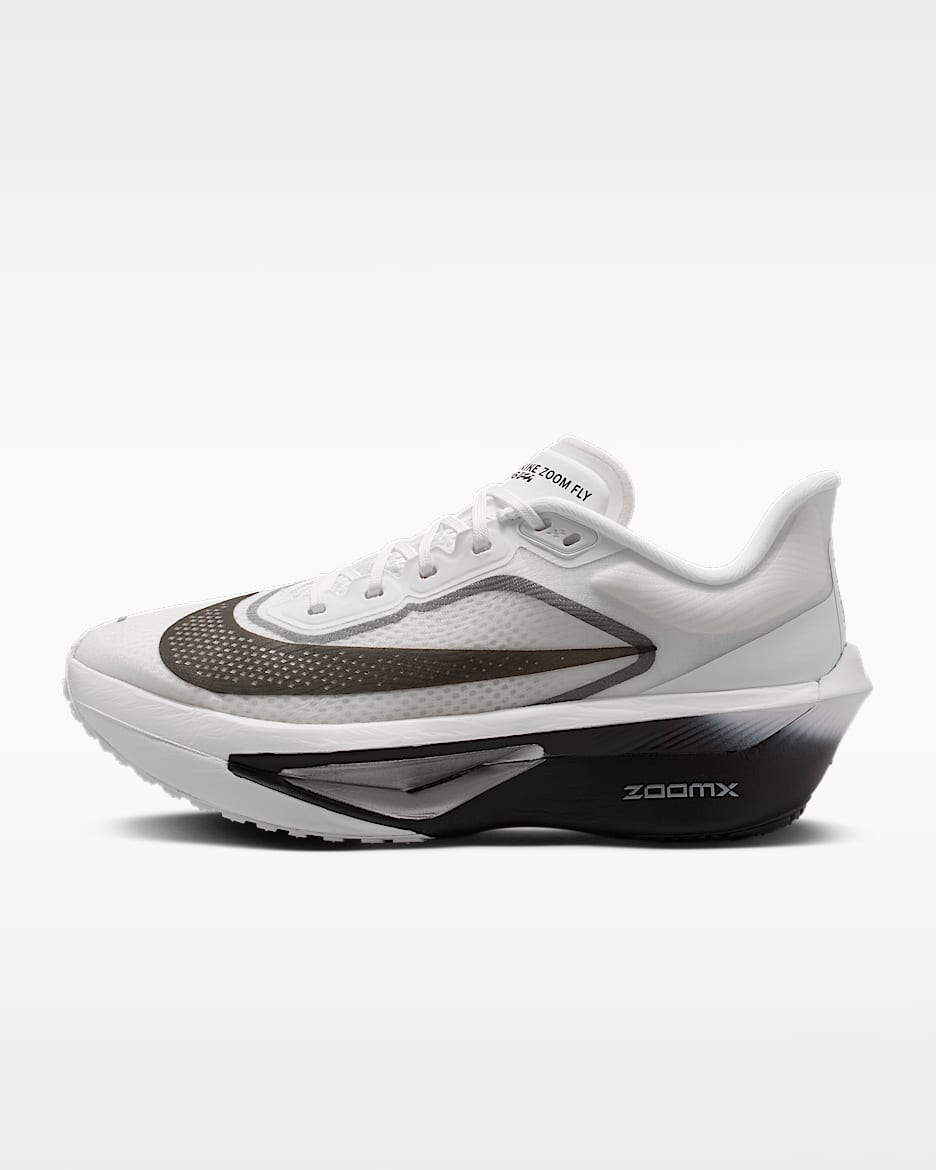 Nike Zoom Fly 6 女子公路竞速跑步鞋 - 白色/烟灰/金属银/黑