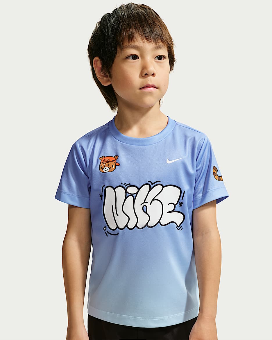 Nike Dri-FIT Red Panda 幼童速干短袖上衣 - 白色