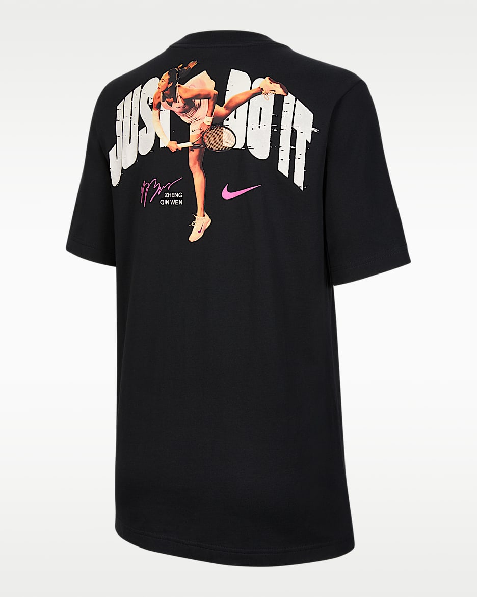 Nike "Just Do It" 郑钦文特别款T恤 - 黑