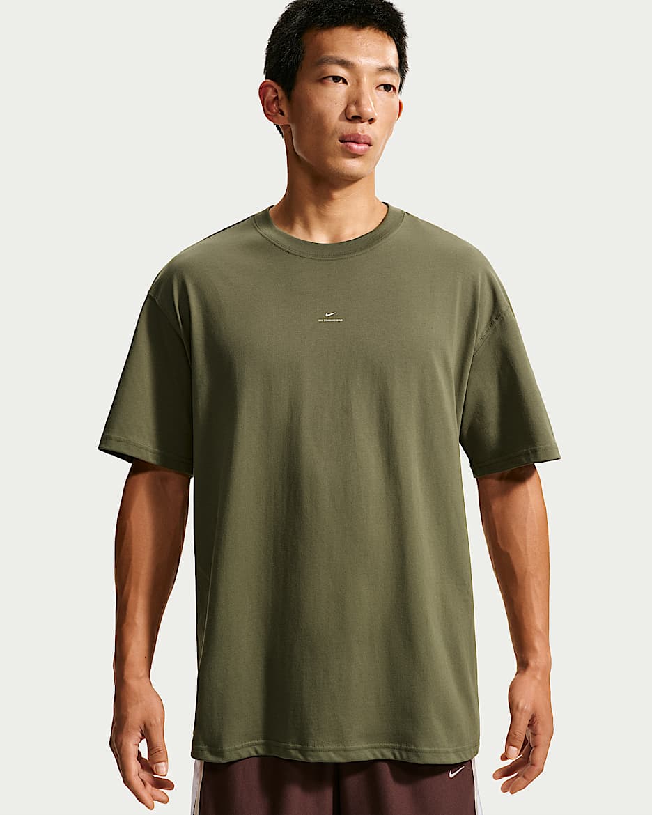 Nike Standard Issue Dri-FIT 耐克篮球小标系列男子速干短袖T恤 - 中橄榄绿/淡象牙白