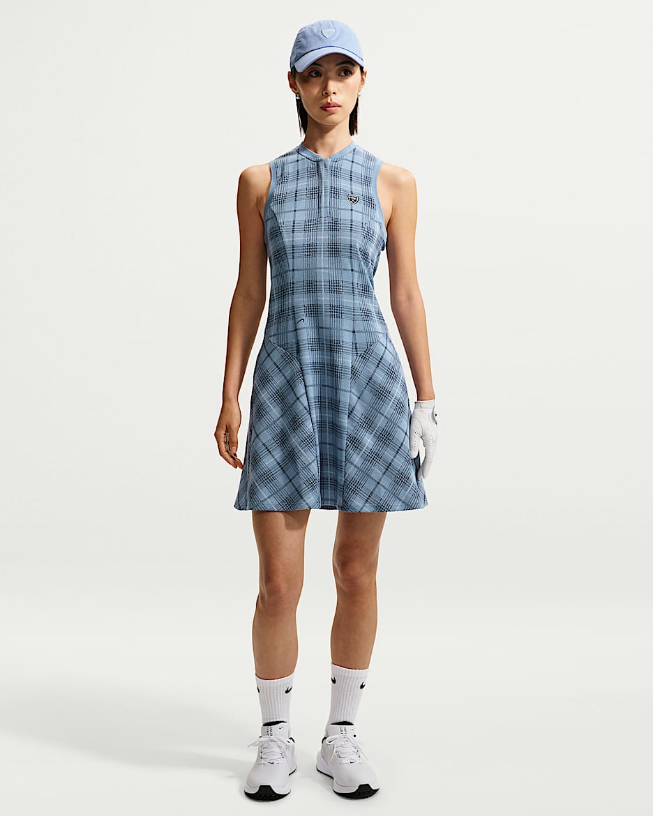 Nike Fairway Fresh Dri-FIT 女子速干高尔夫连衣裙 - 工作蓝/白色