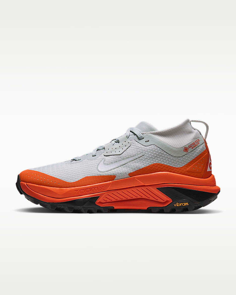 Nike ACG Zegama Trail GORE-TEX 男子越野跑步鞋 - 浅银/安全橙/黑/山峰白