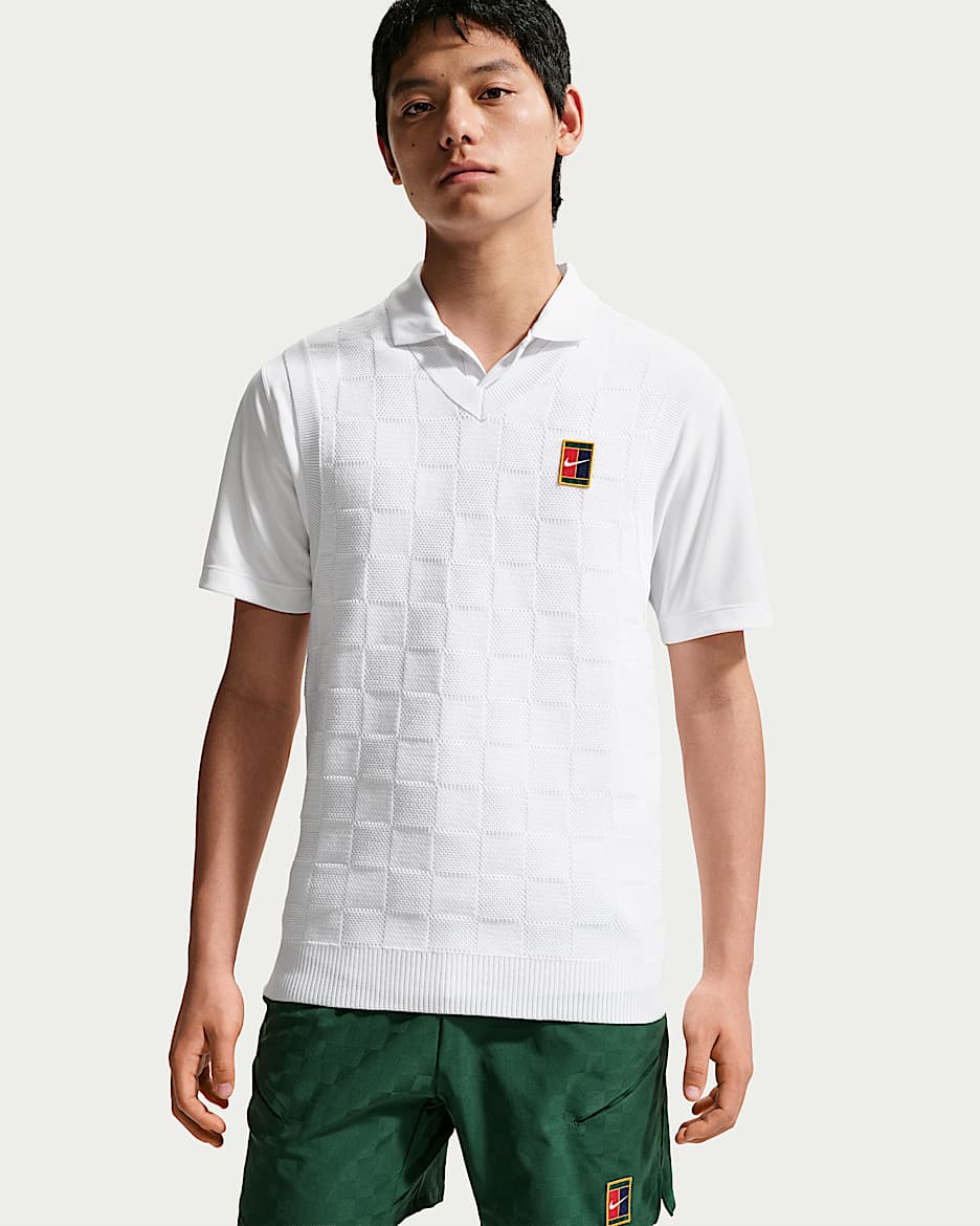 NikeCourt Slam 扬尼克·辛纳同款男子网球无袖上衣 - 白色