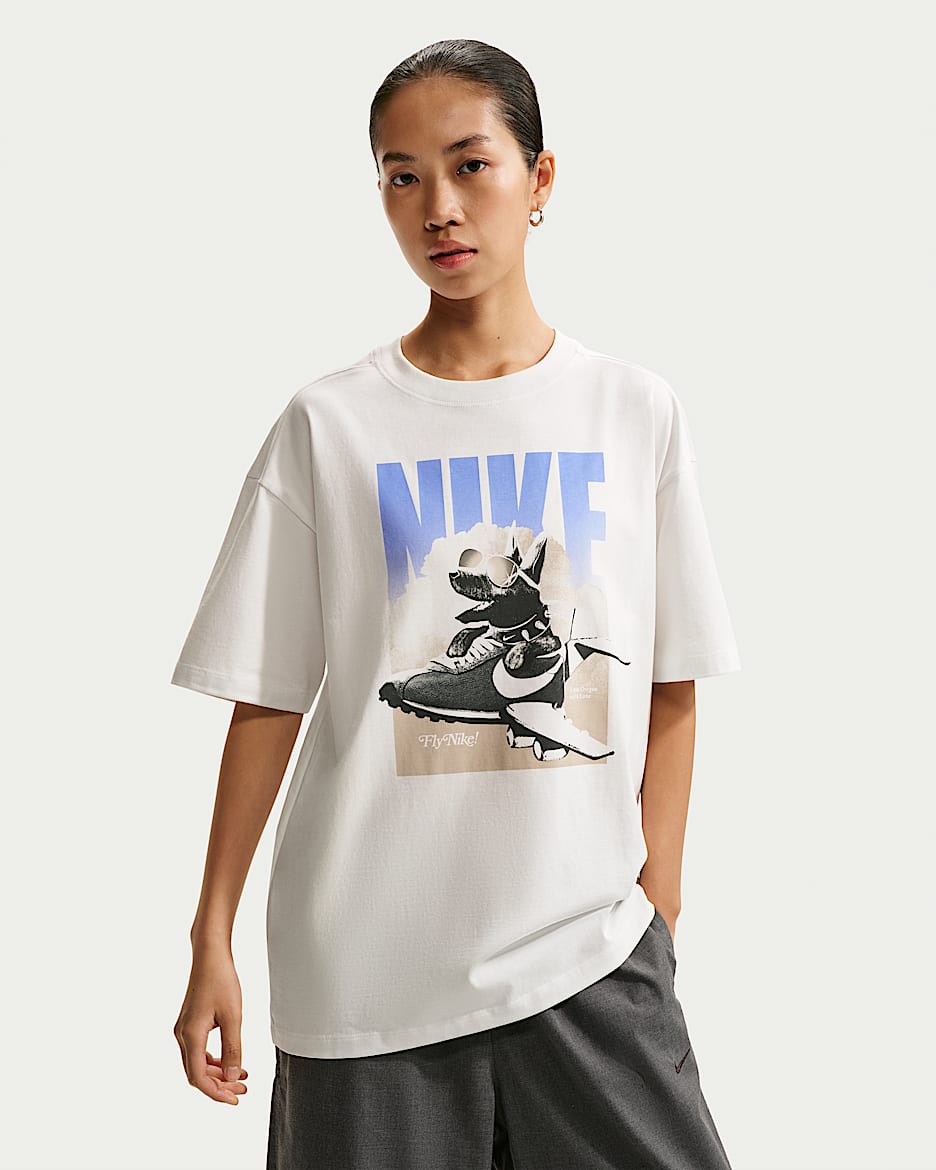 Nike Sportswear 女子印花T恤 - 山峰白