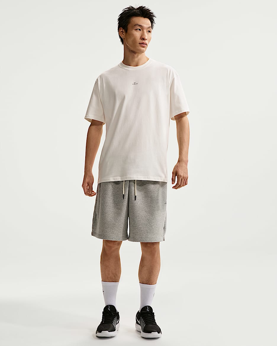 Nike Standard Issue Dri-FIT 耐克篮球小标系列男子速干法式毛圈针织短裤 - 调色暗灰/黑