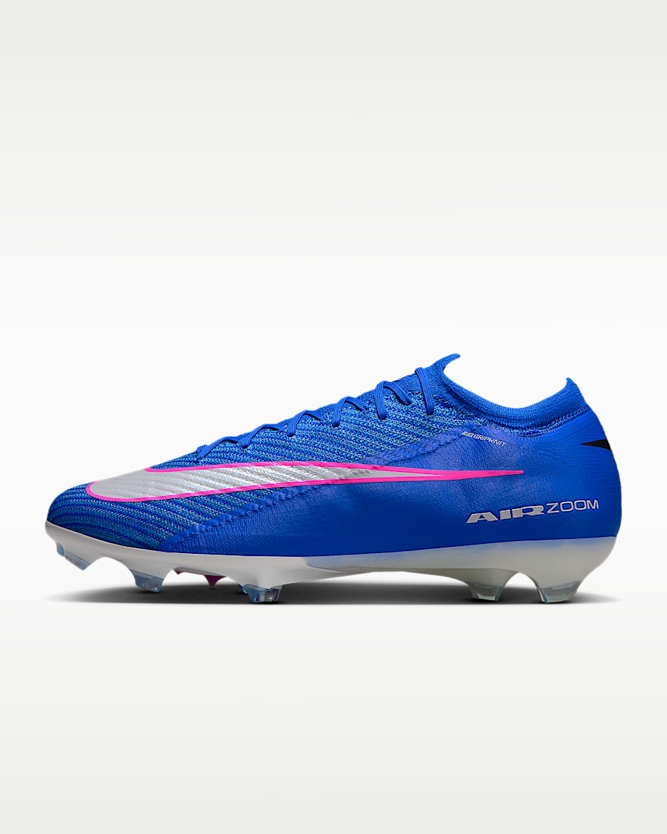 Nike Mercurial Vapor 16 Elite 耐克刺客系列 FG 天然硬质草地低帮足球鞋 - 赛车蓝/白色
