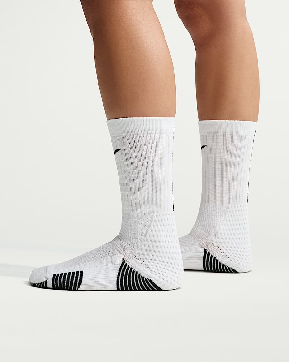 Nike Elite 2.0 舒适速干中筒运动袜（1 双） - 白色/黑/黑