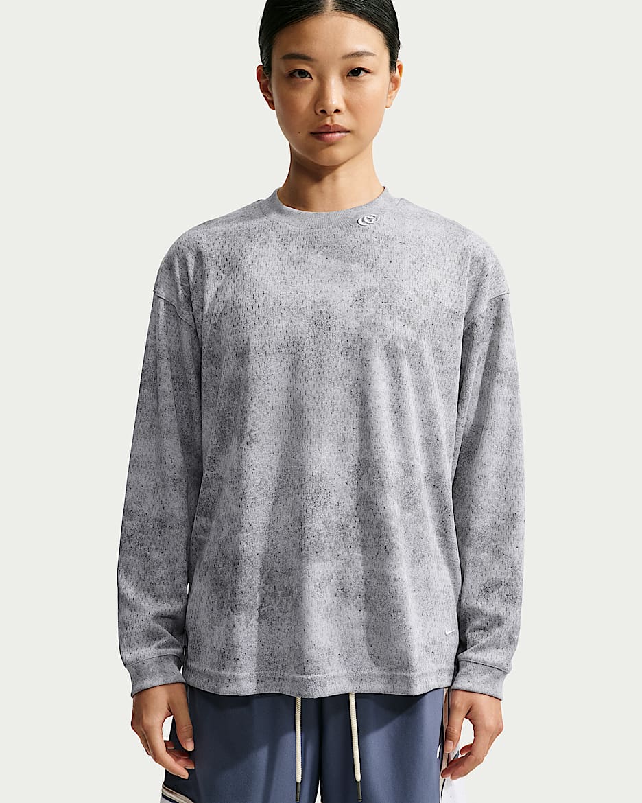 Caitlin Standard Issue Dri-FIT 耐克篮球小标系列凯特琳·克拉克女子速干长袖篮球上衣 - 狼灰/狼灰