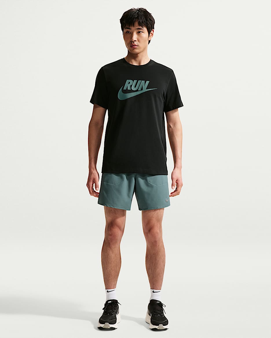 Nike Stride Dri-FIT 男子速干二合一跑步短裤 - 矿物岩板蓝