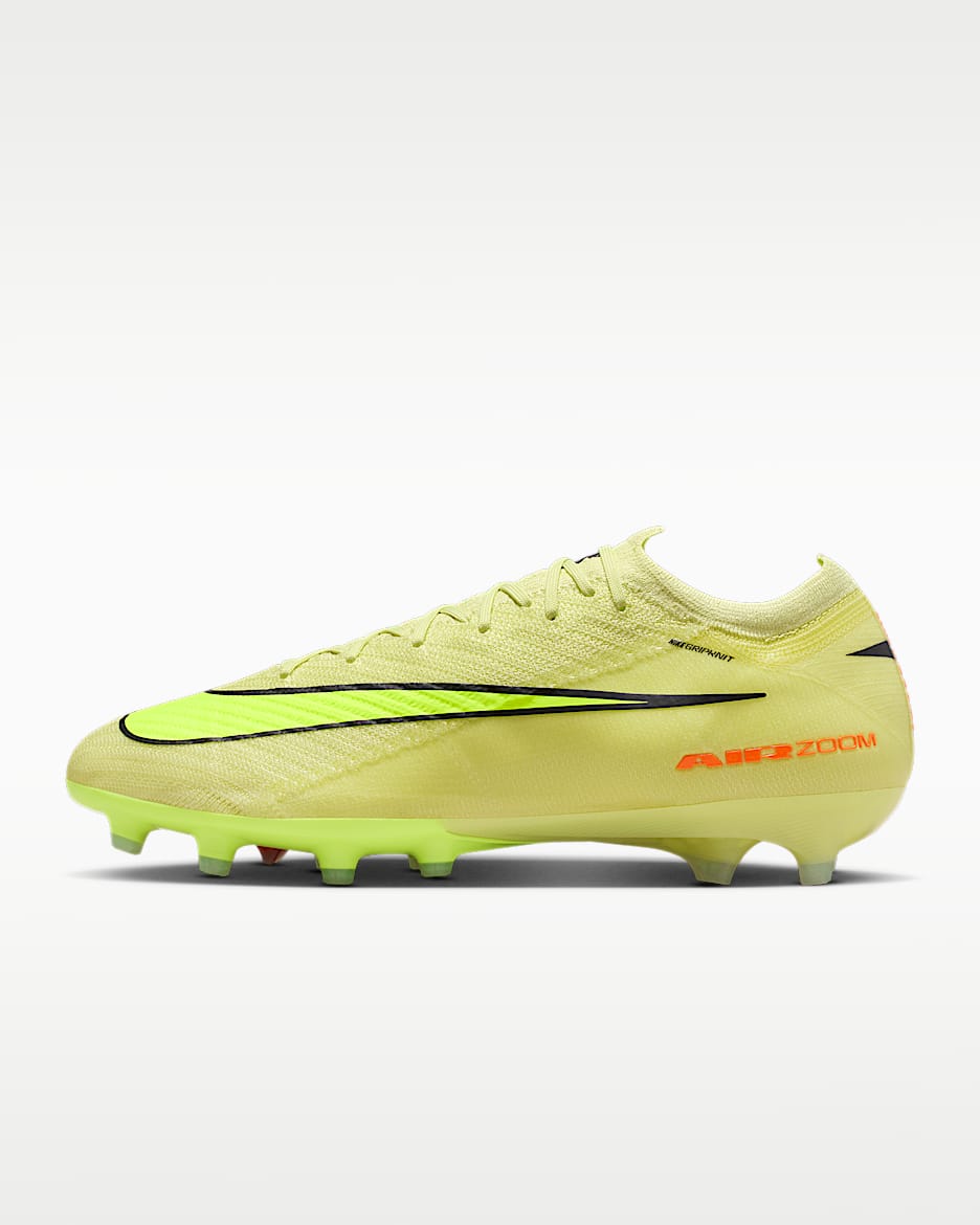Nike Mercurial Vapor 16 Elite 耐克刺客系列 AG 人造草地低帮足球鞋 - 亮石灰色/橙红/荧光黄