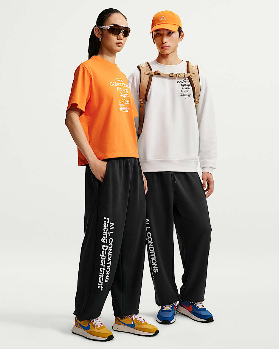 ACG Tuff Fleece Dri-FIT 男子速干长裤 - 暗烟灰/白色