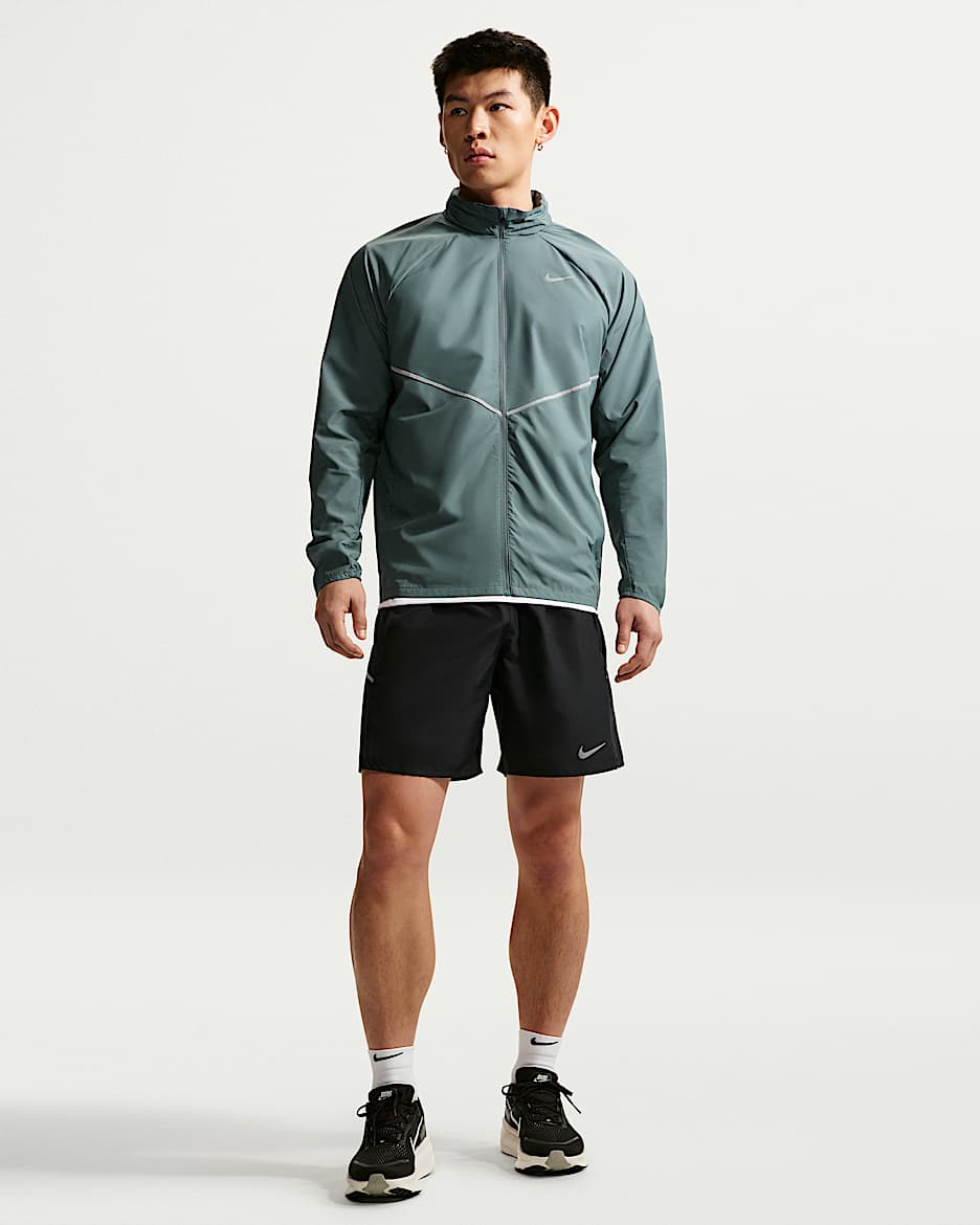Nike Miler Dri-FIT 男子速干跑步短裤(无衬裤) - 黑/黑
