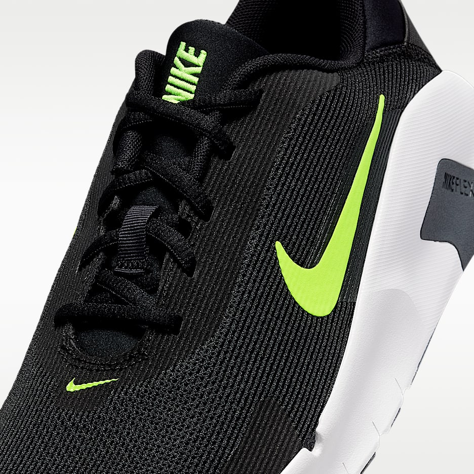 Nike Flex Train 男子训练鞋 - 黑/暗烟灰/山峰白/荧光冰黄