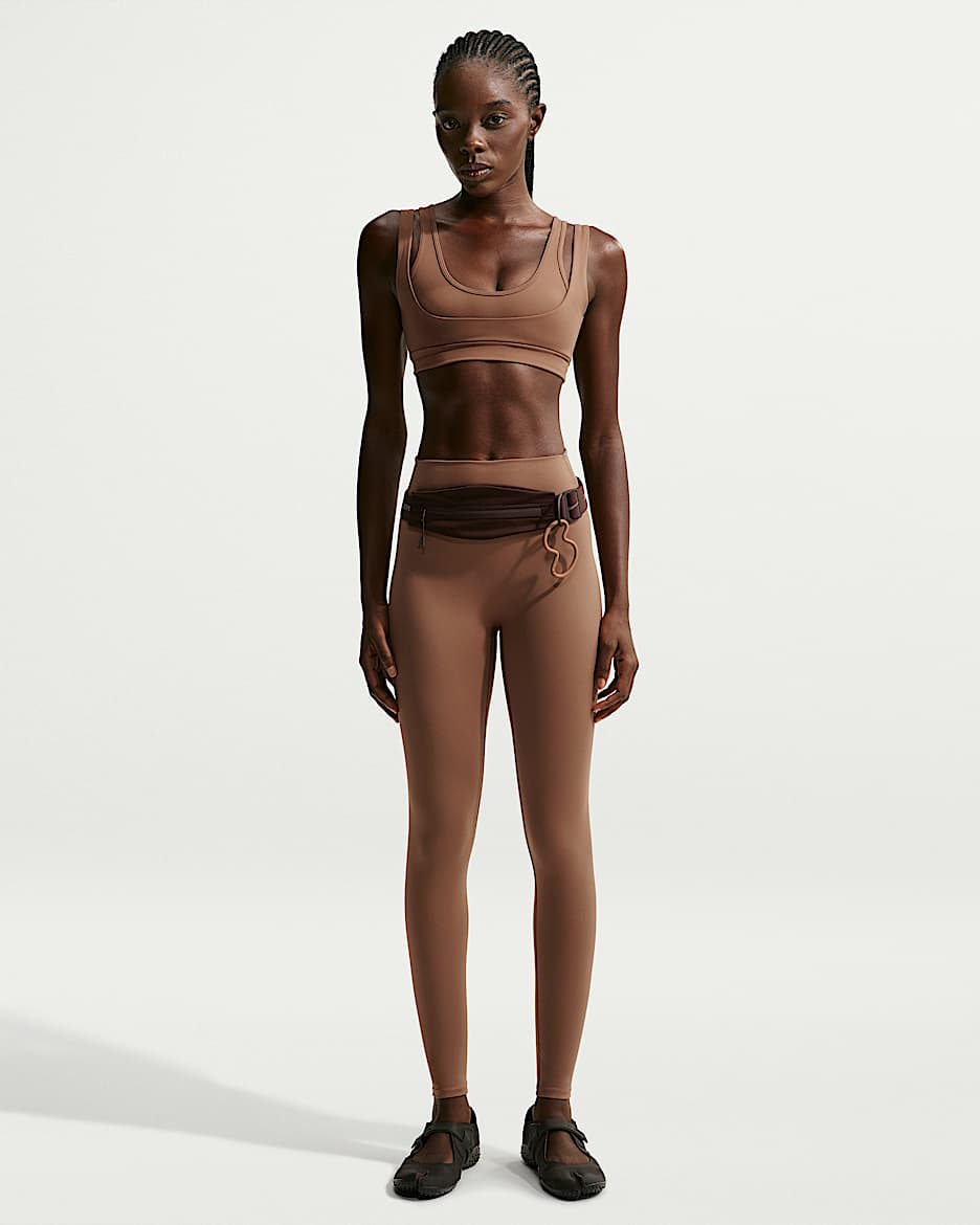 NikeSKIMS Matte 女子速干高腰紧身裤 - NSKM Carob Brown